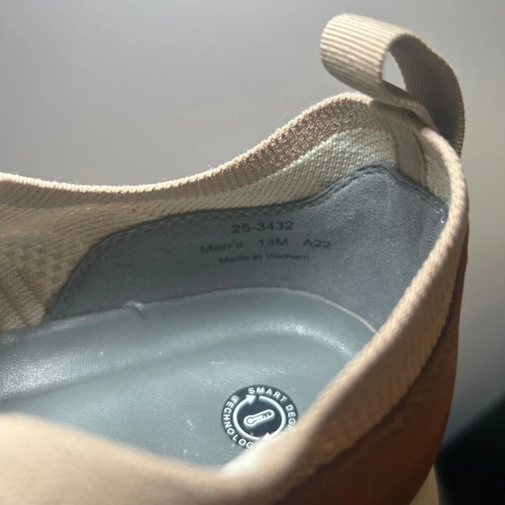 Johnston & Murphy McGuffey Knit Lace-Up Tan Sneakers 25-3432 Mens 13M
